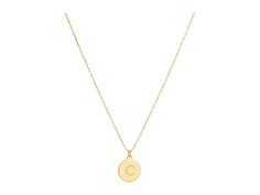 Kate Spade New York C Mini Pendant Necklace - Necklace : Gold : Put your initials on display with this Kate Spade New York necklace showcasing a gold-tone plated brass metal chain and letter C pendant. Adjustable lobster claw closure. Protective pouch included. Imported. Measurements: Chain Circumference: 17 in Adjuster Length: 3 in Pendant Height: 3 8 in Pendant Width: 3 8 in Weight: 0.1 oz Chic Gold Initial Pendant Necklace, Gold Necklace With Initial Pendant And Logo Charm, Chic Gold Charm Necklace With Initial Pendant, Gold Initial Pendant Charm Necklace With Logo, Everyday Gold Necklace With Logo Charm, Organized Closet, Gold C, Dainty Gold Necklace, Initial Pendant Necklace