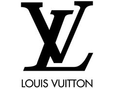 the louis vuitton logo is shown in black and white on a white background