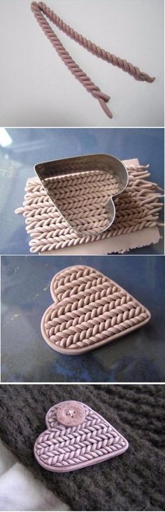 three different pictures showing the process of making an oven mitt from scratchsticks