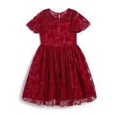 She'll be ready for special occasions with this Mia & Mimi A-line dress designed for big girls. Crafted from mesh net in a rich burgundy hue, it features a round neckline, short flutter sleeves, a knee length, and a zipper and loop-and-button closure at the back. Complete the look with flats and a hair bow. Closure Type: Zipper, Loop & ButtonNeckline: Round NeckSleeve Length: Short SleeveSleeve Style: Flutter SleeveDress Length: Knee LengthFiber Content: 100% PolyesterFabric Description: Mesh Ne Rich Burgundy, 16 Dresses, A Line Dresses, Linnet, Flutter Sleeves, Dress Red, Short Girls, Cake Pops, Hair Bow