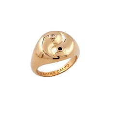 14kt gold plated Signet Ring Yin + Yang CZ Detailing Available in sizes 6, 7, 8 Wrist Jewelry, Ring Bag, Yin And Yang, Ying Yang, Enamel Charms, 14kt Gold, Signet Ring, Yin Yang, Charm Earrings