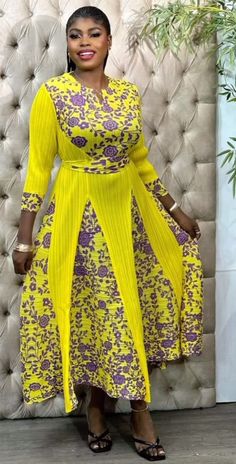 Statement Piece Yellow Patchwork Maxi Dress, Ear Design, Dress Spring, African Wear, Spring And Autumn, Spring Dresses, Long Maxi Dress, Dress Clothes For Women, High Collar