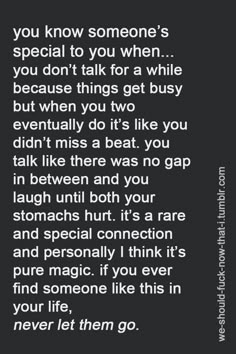 an image with the words you know someone's special to you when you don't