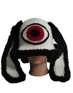 Made with acrylic yarn and a fuzzy soft yarn on the brim and ears  Very comfy and cuteHat is 22" in circumference San Bernardino, Bucket Hats, Bunny Ear, Soft Yarn, Acrylic Yarn, Halloween Shopping, Caps Hats, Bucket Hat, Accessories Hats