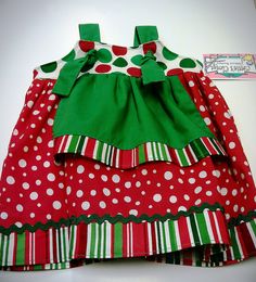 CHRISTMAS DRESS by CassiesClosetDenhamSprings, via Flickr Apron Dress, Christmas Dress, Apron