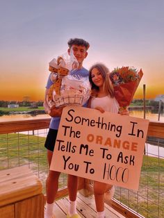 Hoco Proposal Ideas, Homecoming Poster Ideas, Country Prom, Something In The Orange