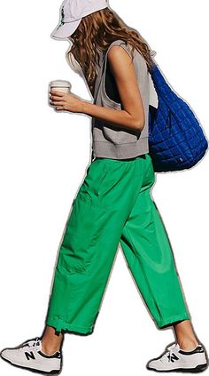 Green Cargo Style Wide-leg Parachute Pants, Fall Athleisure Cargo Style Pants, Green Cargo Pocket Parachute Pants For Spring, Green Parachute Pants With Cargo Pockets For Spring, Trendy Green Cargo Parachute Pants, Trendy Green Parachute Pants With Side Pockets, Solid Color Cargo Sweatpants For Spring, Green Cargo Style Parachute Pants For Spring, Sporty Cargo Pants With Loose Fit