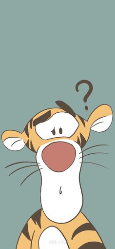 a cartoon tiger with a question mark above its head and the caption'what is that? '