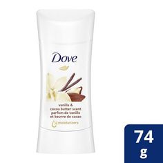 74 g Antiperspirant Deodorants & Antiperspirants Grocery Dove Cocoa Butter, Dove Vanilla, Dove Coconut, Cocoa Butter Scent, Vanilla Deodorant, Coconut Deodorant, Underarm Care, Deodorant For Women, Simple Skincare Routine