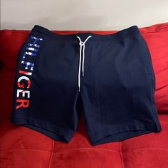 Bnwt Never Used Casual Tommy Hilfiger Short Bottoms, Tommy Hilfiger Casual Short Length Bottoms, Tommy Hilfiger Blue Shorts, Sporty Tommy Hilfiger Short Bottoms, Casual Tommy Hilfiger Spring Shorts, Tommy Hilfiger Sporty Shorts, Tommy Hilfiger Blue Short-length Bottoms, Tommy Hilfiger Blue Short Length Bottoms, Tommy Hilfiger Cotton Shorts