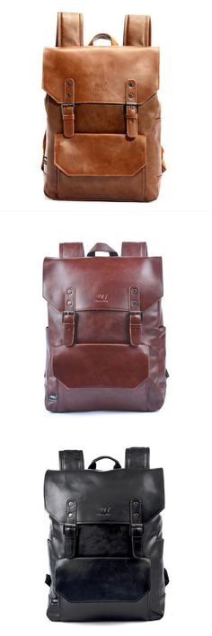 Spur II Vintage Leather Backpack is a very neat looking bag crafted in an old-fashioned boho-chic, preppy school bag style. This vintage backpack is made of durable, easy to clean PU leather. With many compartments, this cool vintage backpack fits a 14-inch laptop and can carry everything you need for your everyday use in an orderly fashion. Can be used as a laptop bag for school, college, work and everyday use with lots of style. Vintage Rectangular Backpack With Adjustable Strap, Large Capacity Leather Satchel For Back To School, Leather Satchel With Large Capacity For School, Leather Satchel With Large Capacity For Back To School, Vintage Rectangular Leather Backpack With Adjustable Strap, Vintage Leather Backpack With Adjustable Strap, Back To School Leather Satchel With Large Capacity, Retro Rectangular Leather Backpack For Travel, Retro Rectangular Leather Travel Backpack