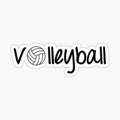 volleyball sticker with the word volleyball on it