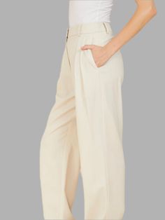 Straddle the line between polished and relaxed with our Pleated Wide Leg Pants. The front pleats lend a formal touch, while the wide leg and loose fit allow for a more relaxed, comfortable style. Available in an elegant cream color, these women’s pleated pants seamlessly transition from refined to casual, offering versatility for various occasions. Elevate your wardrobe with this sophisticated yet laid-back staple. Pleated Wide leg Loose fit Match with Double Pocket Crop Jacket Dry clean Pleated Wide Leg Pants, Pleated Pant, Sweater Blazer, Comfortable Style, Pants Large, Pleated Pants, Romper Dress, Crop Jacket, Winter Wear