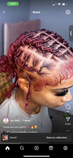 Burgundy Locs, Hairstyles Locs, Dreads Short Hair, Short Dreadlocks Styles, Short Locs, Short Locs Hairstyles, Quick Natural Hair Styles, Faux Locs Hairstyles, Dreadlock Style