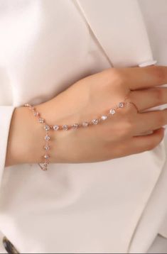 "Crystal Hand Chain Bracelet Chain, Hand Chain Ring Bracelet Jewelry, Cubic Zirconia Bracelet Dainty, Birthday Gifts For Woman, Gift For Mom Metal : 925 SİLVER  ☮ SANYA JEWELRY VALUES ☮ ✔ Your satisfaction is GUARANTEED! (Please read our policy) ✔ All items are made from the very BEST of quality materials ✔ Every piece of jewelry is HANDCRAFTED ✔ We use only 100% PURE recycled Gold (Nickel free) ✔ All natural Gems and natural Diamonds used are CONFLICT-FREE (in compliance with the United Nations Valentine's Day Party Bracelets, Elegant Valentine's Day Party Chain Bracelet, Adjustable Chain Bracelet For Party, Valentine's Day, Adjustable Chain Bracelet For Valentine's Day Party, Adjustable Chain Bracelet For Party On Valentine's Day, Cubic Zirconia Bangle For Valentine's Day, Resizable Rose Gold Bracelet, Dainty Jewelry For Valentine's Day Party, Dainty Cubic Zirconia Chain Bracelet For Parties