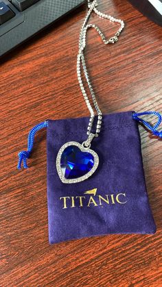 Titanic Heart Of Ocean Blue Heart Love Pendant Necklace Women Jewelry – Atom Oracle Titanic Necklace, Original Titanic, Magical Necklace, Forever Necklace, Blue Pendant Necklace, Titanic Movie, Ocean Heart, Ocean Necklace, Crystal Heart Necklace