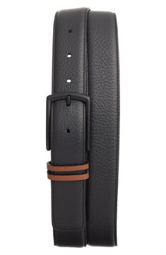 With one side in grained black leather and the other vicuna-colored deerskin, this reversible belt offers a variety of styling options. Leather Made in Italy Reversible Belt, Deer Skin, Mens Belts, Black Leather, In Italy, Nordstrom, Italy, Free Shipping, Leather