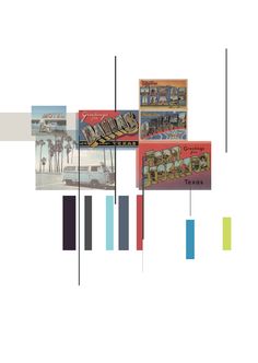 an assortment of postcards with different pictures on them, including cars and palm trees