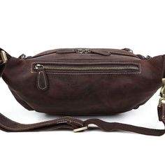 Vintage Leather Waist Bag for Men Casual Business Chest Bag With Zipper Pocket, Casual Leather Chest Pouch Bag, Casual Everyday Chest Bag With Mobile Phone Holder, Rectangular Brown Chest Bag With Pockets, Rectangular Belt Bag With Pockets For Business, Casual Leather Chest Bag With Cell Phone Pocket, Rectangular Belt Bag With Anti-theft Pocket For Business, Rectangular Business Belt Bag With Anti-theft Pocket, Brown Rectangular Belt Bag With Zipper Pocket