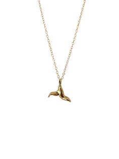 Did you know every whale tale is unique? Their tales actually serve as a thumbprint to track and research them. Our sculptural whale tail dances along a gold filled chain. A sweet and artful talisman that keeps you connected to the sea, she layers and plays so well with the entire Shore Collection. Gold bronze, gold filled chain, gold filled clasp. Adjustable 17-19" Handmade in the USA. Talisman Necklace, Whale Tail, Gold Filled Chain, Gold Filled, Gold Necklace, Product Launch, Im Not Perfect, Sculpture, Chain