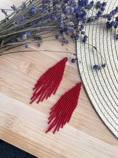 Matte Beaded Earrings Red/yellow/dark Red Seed Beaded Earrings - Etsy Ukraine Red Dangling Beaded Earrings, Red Dangle Earrings With Tiny Beads, Red Drop Earrings With Tiny Beads, Handmade Red Beaded Earrings With Round Beads, Red Colorful Beads Dangle Earrings, Red Dangle Beaded Earrings With Colorful Beads, Red Beaded Dangle Earrings With Tiny Beads, Handmade Red Beaded Earrings, Red Dangle Beaded Earrings With Tiny Beads