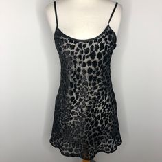 Valentino Intimo Vintage Black Leopard Print Sheer Mini Night Gown Lingerie Slip Ber Sexy Ber Lush Valentino This Beautiful Lingerie Is Made With A Leopard Print Velvet There Was A Metallic Finish Mixed In That Makes It Glisten Dress Up With Your Favorite Stiletto Pumps Beautiful Condition. S* ~ 15" Bust X 15" Waist X 16" Hips X 30" Length *Size Tag Was Removed, Based On Measurements Laid Flat Chic Party Camisole Sleepwear, Chic Fitted Party Sleepwear, Fitted Party Sleepwear With Built-in Bra, Fitted Evening Camisole Sleepwear, Fitted Camisole Sleepwear For Evening, Sheer Fitted Party Sleepwear, Fitted Black Party Sleepwear, Fitted Sheer Sleepwear For Parties, Fitted Black Sleepwear For Party