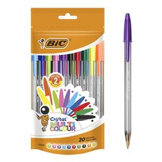 the bic crystal ball pen is in its packaging