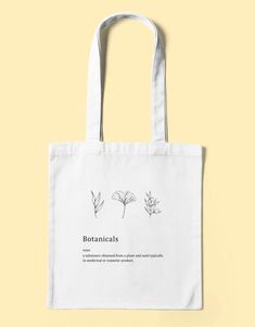 Take this bag anywhere you go! Work, grocery store or the beach! White Botanical Tote Bag, Botanical White Tote Bag, White Botanical Rectangular Bag, Botanical Style Everyday Tote Bag, White Botanical Bag For Daily Use, White Botanical Style Bags For Everyday, White Botanical Bags For Daily Use, White Botanical Bags For Everyday, Botanical Style Rectangular Everyday Bag