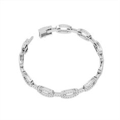 Crafted in 10.8336 grams of 14K Gold, the bracelet contains 212 stone of Round Natural Diamond with a total of 2.33 carat in G-H color and I1-I2 clarity. This jewelry piece will be expertly crafted by our skilled artisans upon order. Allow us a shipping time frame of up to 20 days after payment clearance, as we devote the necessary time and care to create your piece. White Bracelets, Everyday Necklace, Tennis Necklace, Gemstone Bracelets, Huggies Earrings, Long Earrings, Link Chain, Gemstone Necklace, Gemstone Earrings