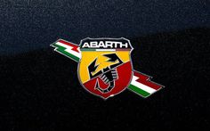 the abarth logo is shown on a car