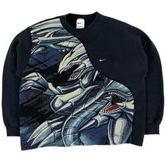 SAGESONE on Instagram: “Vintage Nike “Blue Eyes Ultimate Dragon” Sweatshirt - Size L/XL (Available next drop)” Blue Eyes Ultimate Dragon, Dragon Sweatshirt, Ultimate Dragon, Nike Blue, Vintage Nike, Blue Eyes, Denim Jacket, Street Wear, Nike