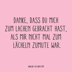 a pink background with the words danke, dass du mich zum lacken