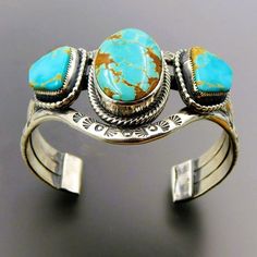 "Be noticeable with the jewelry you wear, buy unique ITEM SPECIFICS METAL SILVER METAL STAMP/HALLMARK STERLING signed WEARABLE LENGTH ( inches ) 6.75 INCLUDING THE GAP 1.25\" WIDTH (inches/mm) 1.6 / 40.4 WEIGHT ( gram ) 81.3" Turquoise Bracelets, Turquoise Jewellery, Amazon Photos, Cowgirl Fashion, American Turquoise, Split Shank, Cowgirl Style, American Jewelry, Cuff Bangles