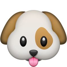 a dog's head with its tongue sticking out