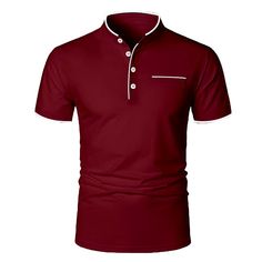 Season:Summer; Fabric:Cotton Blend; Sleeve Length:Short Sleeve; Look After Me:Wet and Dry Cleaning,Washable; Gender:Men's; Style:Comfortable,Fashion,Basic; Elasticity:Micro-elastic; Tops Type:Golf Shirt,Polo Shirt; Occasion:Holiday,Casual; Fit Type:Regular Fit; Pattern:Plain; Design:Button; Neckline:Stand Collar; Listing Date:03/28/2023; Bust:; Length:; Shoulder Width: Summer Polo Shirt With Button Closure And Casual Collar, Summer Casual Collar Polo Shirt With Button Closure, Collared Polo Shirt With Buttons For Summer, White Buttoned Polo Shirt For Summer, Tuxedo Shirt Men, Banded Collar Shirts, Womens Basic Tops, Mens Outdoor Jackets, Basic Fashion