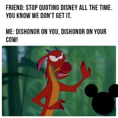 an image of a cartoon character saying that someone is going to disney's world