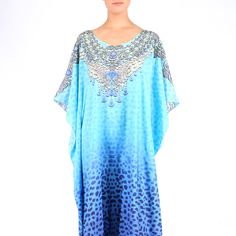 Long Kaftan Dress By Colors Of Fashion Brand Length - 59"-60" One Size Fits All ( 2-12) Or May Be Fits Size 14 Depending On Bust Size Fabric - Silky Feel 100% Polyester Care - Hand Wash Brand - Colors Of Fashion Versatility Ensures You'll Never Be Bored Of This Kaftan! Blue Floor-length Beachwear Dress, Floor-length Blue Beachwear Dress, Elegant Blue Free Size Dress, Blue Floor-length Dress For Beach Cover-up, Elegant Blue Festival Dress, Elegant Blue Dress For Festival, Blue Free Size Tunic Dress, Blue Long Free Size Kaftan, Blue Tunic Dress Free Size