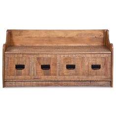 Garrettville Storage Bench - QK1083531_ASHL_PRI_OL Entry Way Storage Bench, Accent Bench, Solid Wood Benches, Royal Furniture, Wood Storage Bench, Wood Farmhouse, Living Room Bench, Drawer Design, Wood Accent