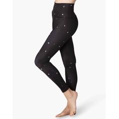 Size: Medium Color: Oh My Stars Black Print: Stars Moons Lightening Celestial Print High Rise Waisted Long Legging Lux Print Fabric Moisture Sweat Wicking 4 Way Stretch Upf 50+ Ultra Soft New Without Tags Amanda Kloots, Celestial Print, Long Leggings, Beyond Yoga, Yoga Leggings, High Waisted Leggings, Black Print, Print Fabric, Upf 50