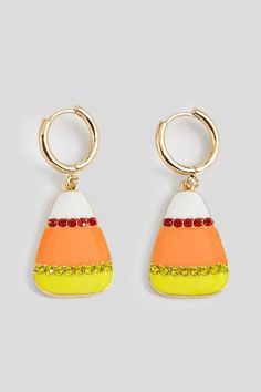 The Candy Corn Crystal Embellished Drop Earrings serve up playful vibes with just the right amount of sparkle. Who knew candy corn could be this chic? Product code: CAC01A4K003NN Features:  Material: 100%METAL. Make Memories, Candy Corn, Kendra Scott, Corn, Cardigans, Women's Clothing, Sparkle, Candy, Drop Earrings