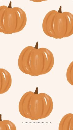 an orange pumpkin pattern on a white background