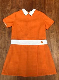 60s Mary Quant-style orange dress girls vintage 4 5 years | Etsy Retro Short Sleeve School Dresses, Retro Fitted School Dress, Retro Fitted Dress For School, Retro Orange A-line Dresses, Vintage Orange A-line Dress, Orange Vintage A-line Dress, 1970s Kids Clothes, Mary Quant Dress, Grease Style