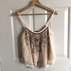 New With Tags. Abercrombie And Fitch Sequined Top In Xs. Selling As The Design Isn’t Flattering To My Figure. Dream Items, Vintage Abercrombie, Sequined Top, Buy List, Lace Trim Cami, Floral Cami, Cream Tops, Lace Camisole, Stockholm Fashion