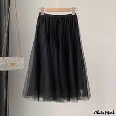 Olivia Mark - Bicolor Chiffon Mesh Midi Skirt with Vertical Pleats and Ethereal Draped Design Mesh Midi Skirt, Long Midi Skirt, Mesh Maxi Skirt, Long Midi, Sheer Drapes, Half Skirt, Designer Drapes, Silk Skirt, Hem Dress