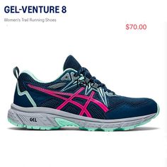 Gel-Venture 8 1012b231-400 Women Wide(D) Mako Blue/Pink Glo Us1o Br 40 26.5 Eur 42 Ar 41 Gel -Venture 8 1012b231/400/10 Amazon Wide Asics Walking Shoes With Gel Cushioning, Asics Trail Running Shoes With Air Cushioning For Outdoor, Asics Trail Running Sneakers With Synthetic Material, Asics Synthetic Sneakers For Trail Running, Pink Trail Running Shoes With Gel Cushioning, Gel Cushioned Walking Shoes For Trail Running, Trail Running Walking Shoes With Gel Cushioning, Pink Running Shoes With Air Cushioning For Outdoor, Pink Running Shoes With Air Cushioning For Outdoor Activities