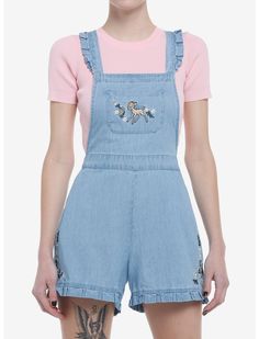 Her Universe Disney Bambi Ruffle Denim Shortalls Denim Shortalls, Bambi And Thumper, Disney Valentines, Disney Bound Outfits, Her Universe, Plus Size Fits, April Showers, Socks And Tights, Disney Shirts