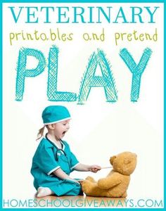 FREE Veterinary Printables and Pretend Play Dramatic Play Printables Free, Preschool Freebies, Pretend Play Printables, Pet Doctor, Play Doctor, Purposeful Play, High School Art Lesson Plans