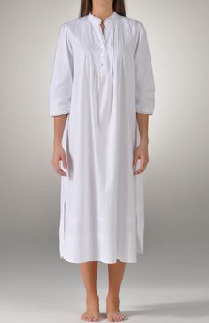 Classic White Cotton Sleepwear, White Cotton Nightgown For Overnight, White Cotton Nightgown For Sleepwear, Cotton Chemise For Bedtime, Elegant Cotton Nightgown For Bedtime, White Lace Trim Nightgown For Overnight, White Nightgown With Lace Trim For Overnight, White Nightgown With Lace Trim, Classic Cotton Nightgown For Sleep