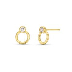 These Diamond Bezel Circle Stud Earrings are suitable for any occasion. They're crafted in 14K yellow gold and total approximately 0.14 carats. Yellow Gold Cubic Zirconia Earrings With Bezel Setting, Classic Yellow Gold Earrings With Bezel Setting, 14k Gold Earrings With Halo Design In Yellow Gold, Gold Earrings With Bezel Setting In Timeless Style, Timeless Gold Earrings With Bezel Setting, Gold Earrings With Bezel Setting Timeless Style, Elegant Yellow Gold Earrings With Bezel Setting, 14k Yellow Gold Halo Design Earrings, 14k Yellow Gold Halo Earrings