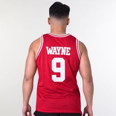 Combine your love of sports, streetwear and nostalgia by copping the Dwayne Wayne Hillman College Basketball Jersey. Inspired by the fan favorite movie and made with breathable mesh with sweat-wicking technology to help keep you cool and dry whether you’re burning up the court or just keeping it casual around town. Don't sleep on this iconic basketball jersey, available now at Jersey Nation while stock lasts! - Dwayne Wayne Hillman College Basketball Jersey- Fully embroidered graphics: Team, Nam Collegiate Sleeveless Jersey For Streetwear, Red Breathable Sporty Jersey, Red Jersey With Team Name For Streetwear, Red Jersey For Streetwear, Collegiate Sleeveless Breathable Tops, Breathable Sleeveless Collegiate Tops, Sleeveless Cotton Jersey For Streetwear, Cotton Sleeveless Jersey For Streetwear, Red Jersey With Letter Print For Streetwear